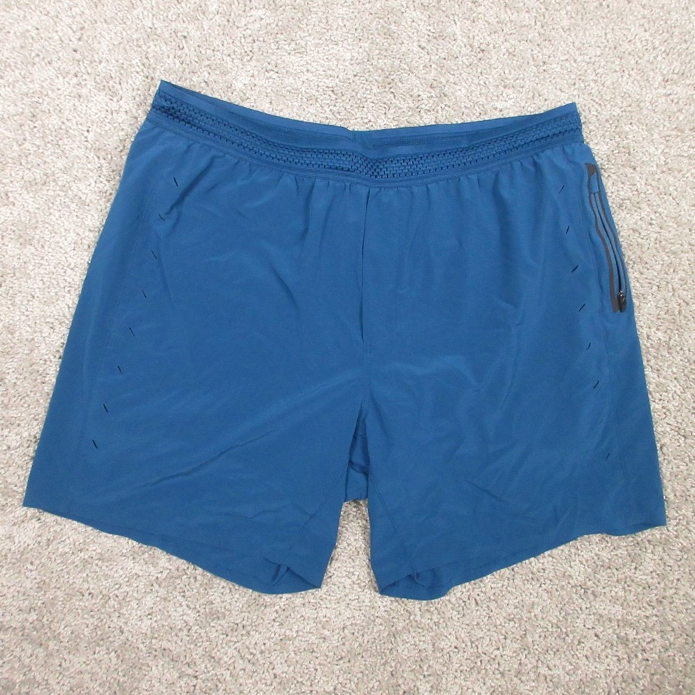 Ten Thousand Shorts‎ Mens XL Blue Ultra-light Lined 7" Performance Gym Workout